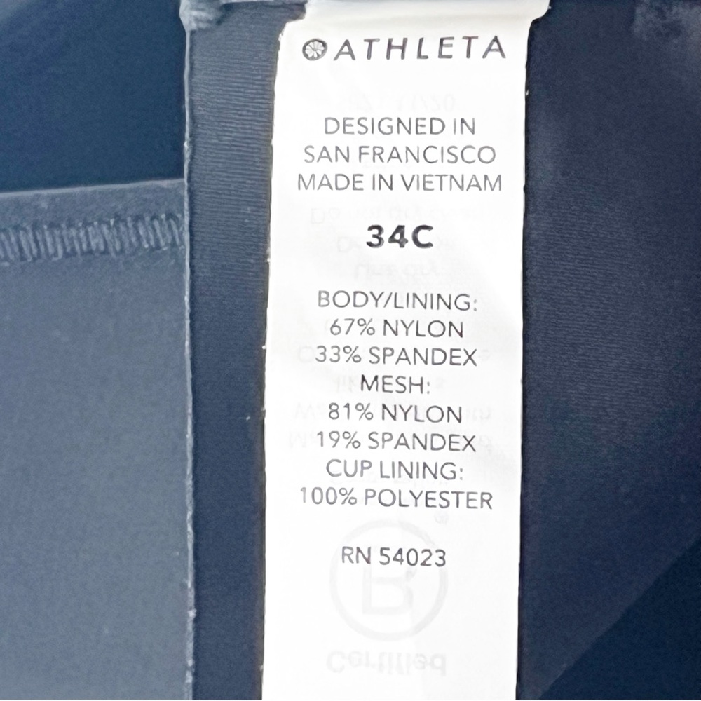 ATHLETA Black Phenomena Cross Adjustable Straps Sports Bra, Size 34C - Picture 3 of 12